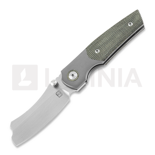 Navaja Berg Blades Mini Barber Satin, green micarta