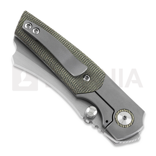 Zav&iacute;rac&iacute; nůž Berg Blades Mini Barber Satin, green micarta