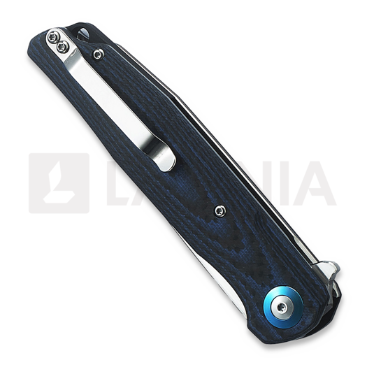 Bestech Ascot - Satin - G10 + CF k&auml;&auml;nt&ouml;veitsi, sininen