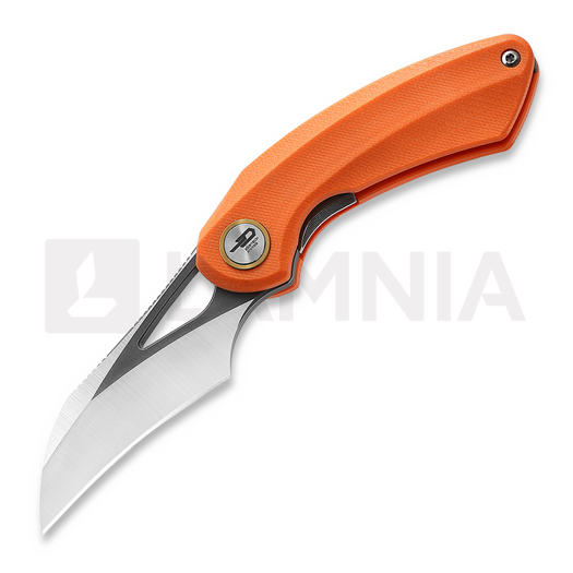 Bestech Bihai - Grey DLC Stonewash + Satin - G10, pomarańczowa