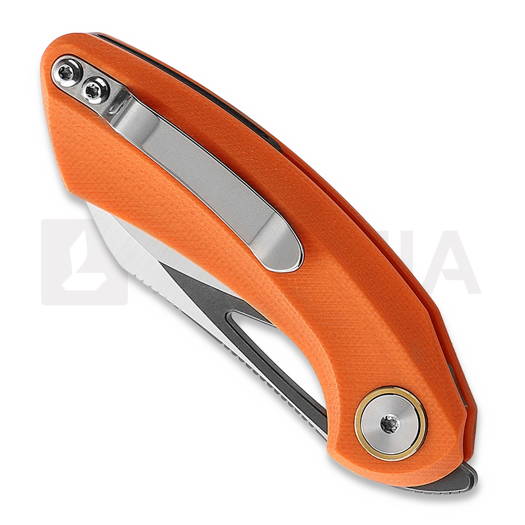 Bestech Bihai - Grey DLC Stonewash + Satin - G10, oranžová