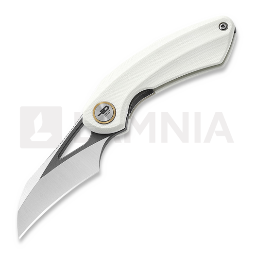 Bestech Bihai - Satin + Stonewash - G10 折り畳みナイフ, 白