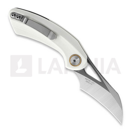 Bestech Bihai - Satin + Stonewash - G10 sulankstomas peilis, balta