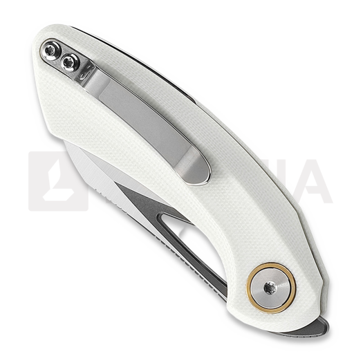 Bestech Bihai - Satin + Stonewash - G10 sulankstomas peilis, balta