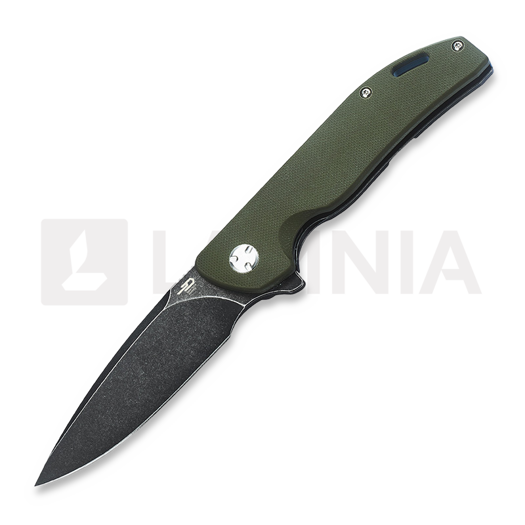 Bestech Bison G10 sulankstomas peilis, green/black