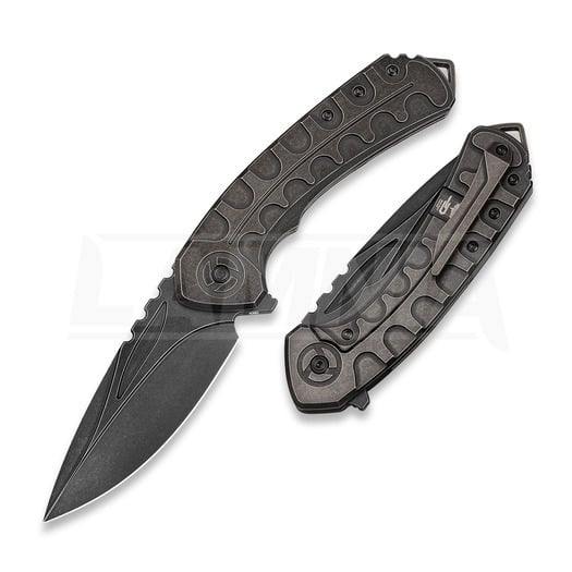 Сгъваем нож Bestech Buwaya - Blackwash - Titanium, черен