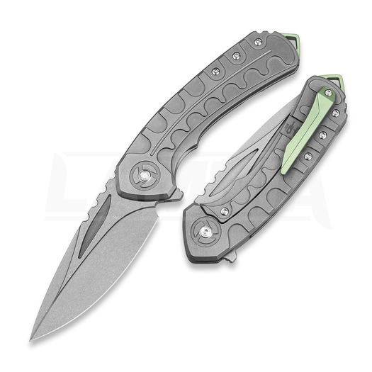 Bestech Buwaya - Blastwash - Titanium סכין מתקפלת, ירוק