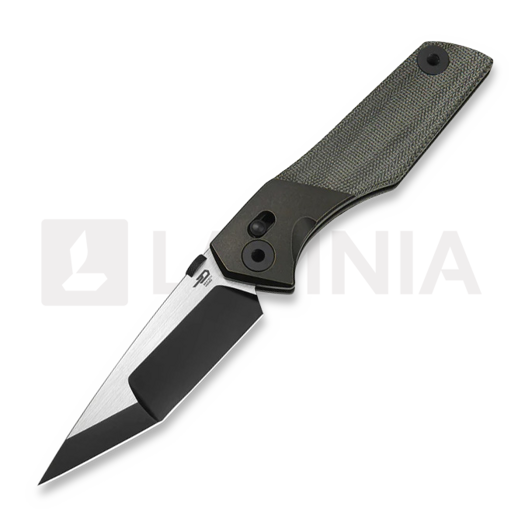 Bestech Cetus - PVD + Satin - Canvas Micarta, 검정