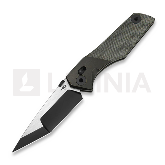 Bestech Cetus - PVD + Satin - Canvas Micarta, noir