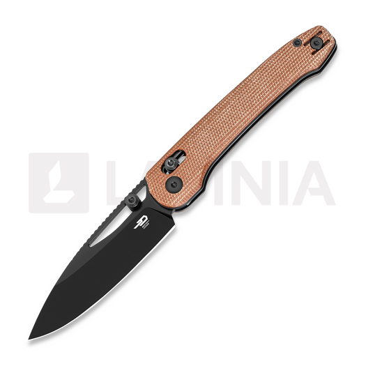 Nóż składany Bestech Cobber - Black PVD - Micarta, brązowa