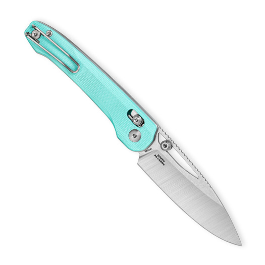 Bestech Cobber - Stonewash + Satin - G10 접이식 나이프, light blue