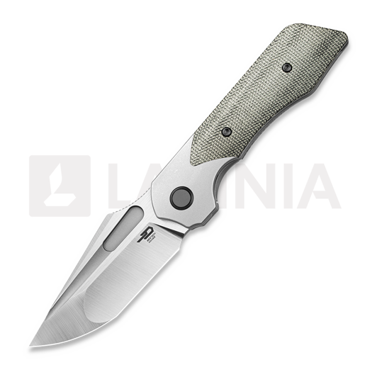 Navalha Bestech Dactyl - Satin - Canvas Micarta, preto