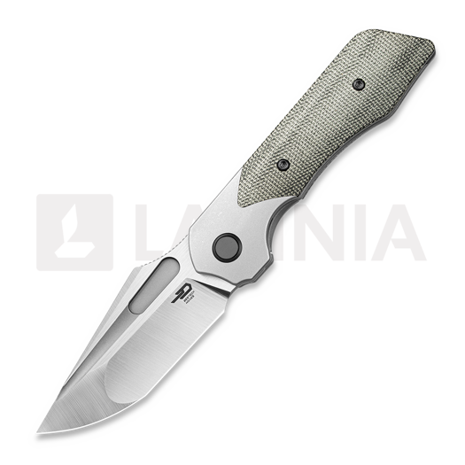 Navalha Bestech Dactyl - Satin - Canvas Micarta, preto