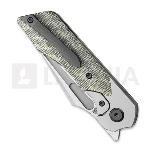 Navalha Bestech Dactyl - Satin - Canvas Micarta, preto