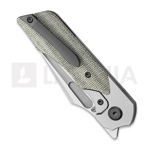 Navalha Bestech Dactyl - Satin - Canvas Micarta, preto