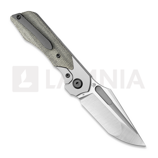Navalha Bestech Dactyl - Satin - Canvas Micarta, preto