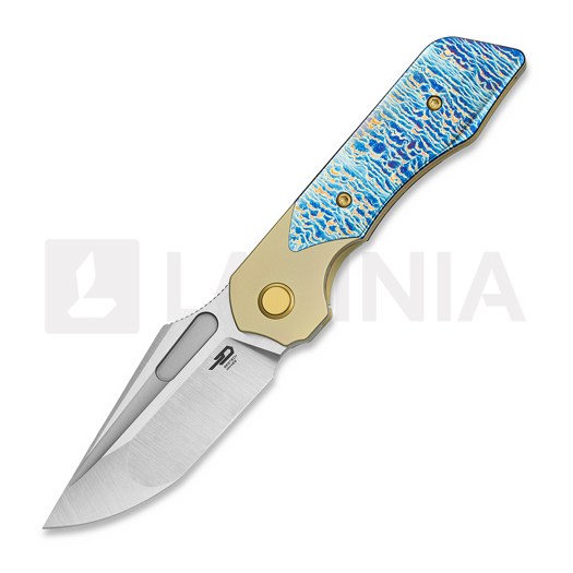 Navalha Bestech Dactyl - Satin - Titanium, Flamed