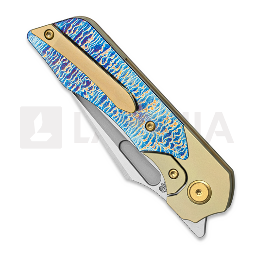 Navalha Bestech Dactyl - Satin - Titanium, Flamed