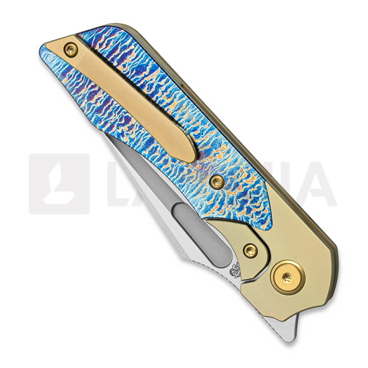 Navalha Bestech Dactyl - Satin - Titanium, Flamed