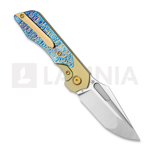 Navalha Bestech Dactyl - Satin - Titanium, Flamed