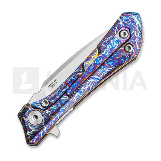 Bestech Duci - Satin - Titanium sklopivi nož, flamed