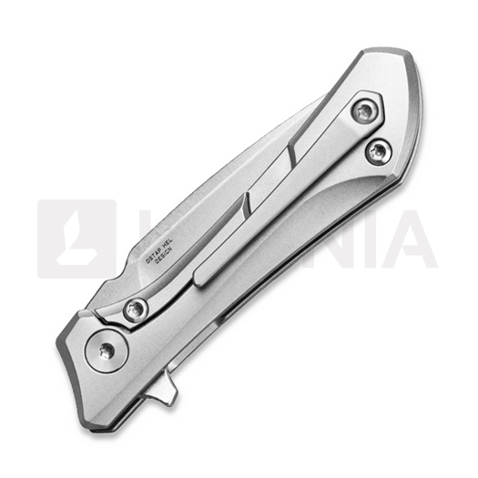 Bestech Duci - Stonewash - Titanium 접이식 나이프, 회색