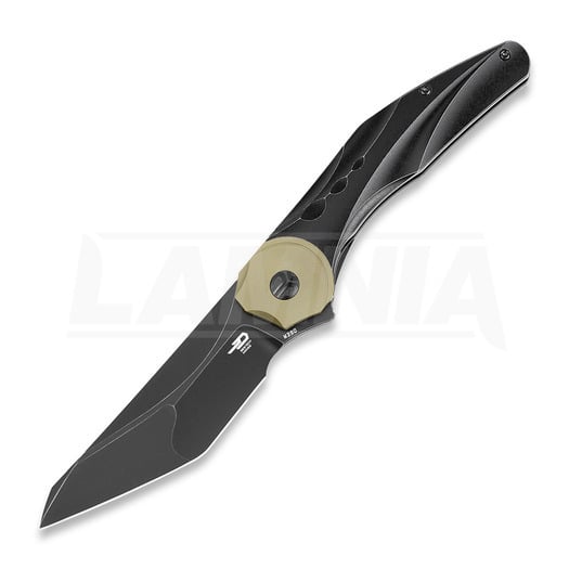 มีดพับ Bestech Excentric - Blackwash - Titanium, ดำ