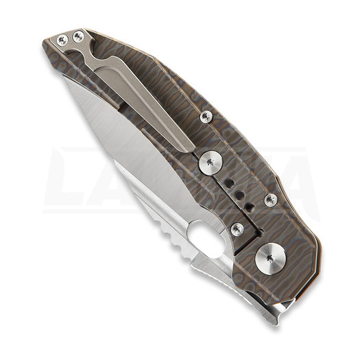 Bestech Exploit - Satin - Titanium k&auml;&auml;nt&ouml;veitsi, tiger stripes