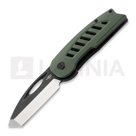 Navaja Bestech Explorer - Blackwash + Satin - G10, verde
