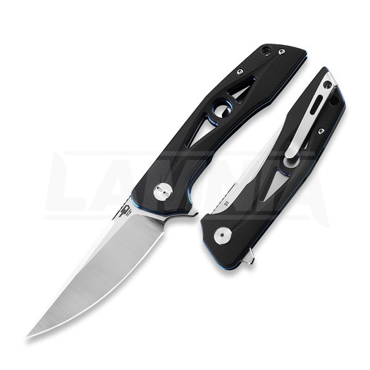 Nóż składany Bestech Eye of Ra - Satin + Stonewash - G10, czarny