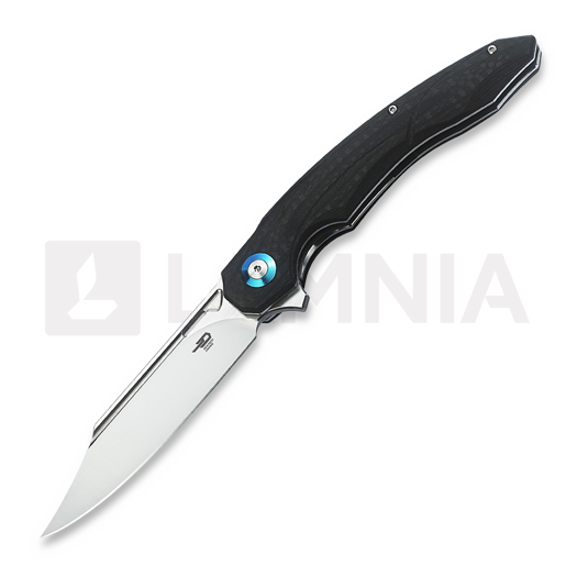 Bestech Fanga - Satin - G10 + CF Taschenmesser, schwarz