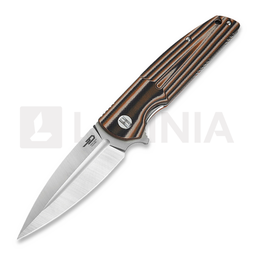 Bestech Fin - Satin - G10 kääntöveitsi, beige