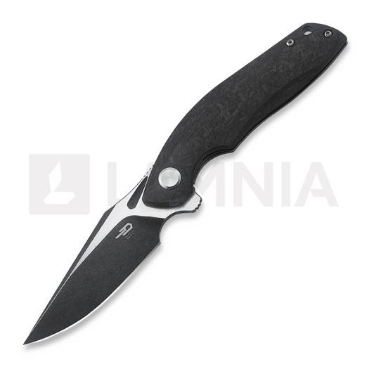 Bestech Ghost - Blackwash + Satin - CF vouwmes, zwart