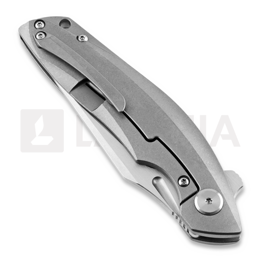 Bestech Ghost - Stonewash + Satin - Titanium kääntöveitsi, harmaa