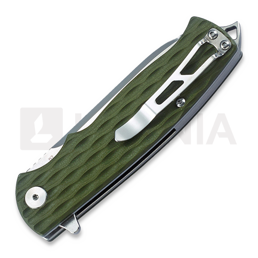 Bestech Grampus - Satin + Stonewash - G10 sulankstomas peilis, žalia