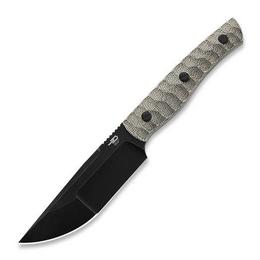 Bestech Heidi Blacksmith #2 - Blackwash - Canvas Micarta