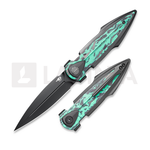 Bestech IKA Dagger - Black PVD - CF 접이식 나이프, GID Marble