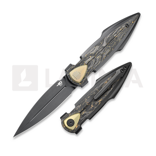 Bestech IKA Dagger - Black PVD - CF kääntöveitsi, Gold Marble