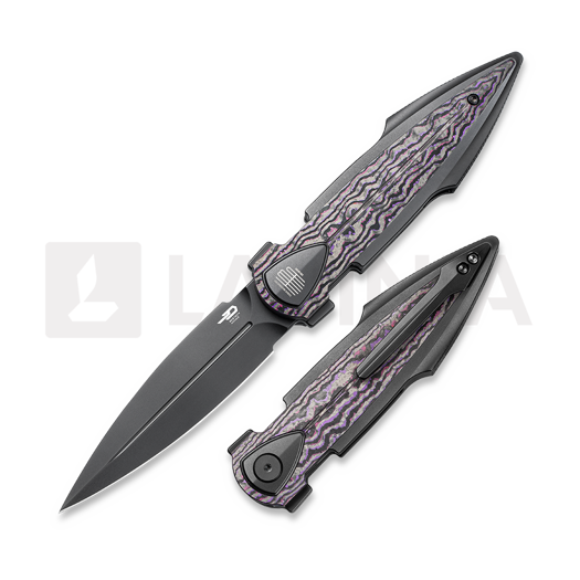 Bestech IKA Dagger - Black PVD - CF kääntöveitsi, Purple Haze