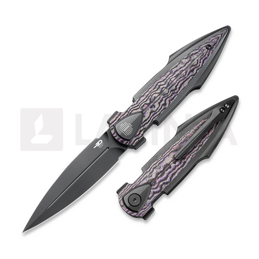 Coltello pieghevole Bestech IKA Dagger - Black PVD - CF, Purple Haze