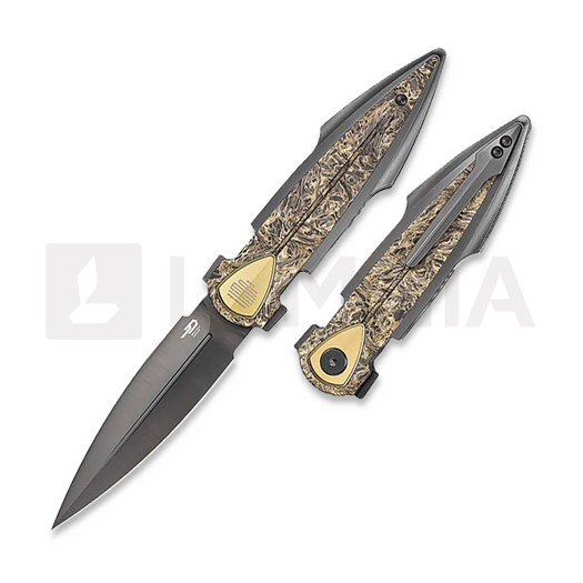 Bestech IKA Dagger - DLC - CF vouwmes, Dark Matter Gold