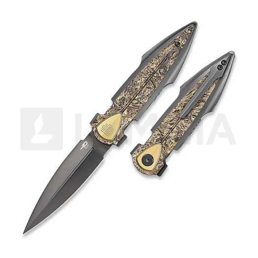 Bestech IKA Dagger - DLC - CF vouwmes, Dark Matter Gold