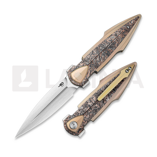 Bestech IKA Dagger - Hand Rubbed Satin - CF 접이식 나이프, Dark Matter Copper