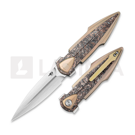 Bestech IKA Dagger - Hand Rubbed Satin - CF 折叠刀, Dark Matter Copper