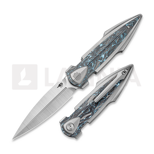 Bestech IKA Dagger - Satin - CF 접이식 나이프, Blue Marble