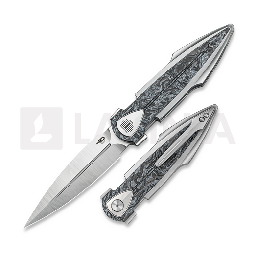 Bestech IKA Dagger - Satin - CF 접이식 나이프, Silver Marble