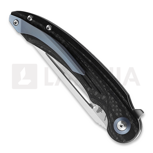 Zav&iacute;rac&iacute; nůž Bestech Irida - Satin - CF, čern&aacute;