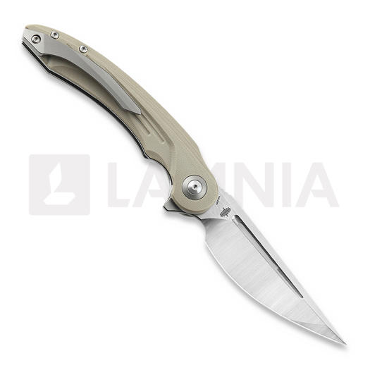 Zav&iacute;rac&iacute; nůž Bestech Irida - Satin - G10, beige