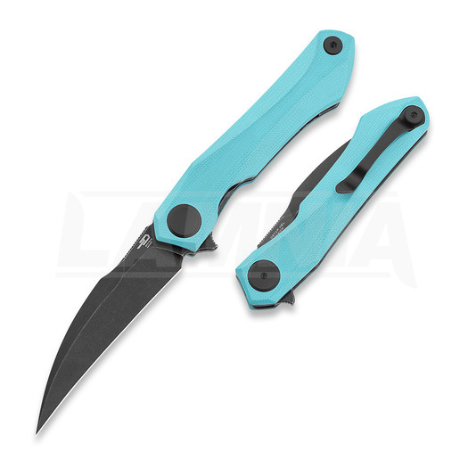 Bestech Ivy - Blackwash - G10 foldekniv, light blue