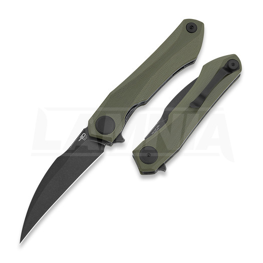 Bestech Ivy - Blackwash - G10 foldekniv, olivengrønn